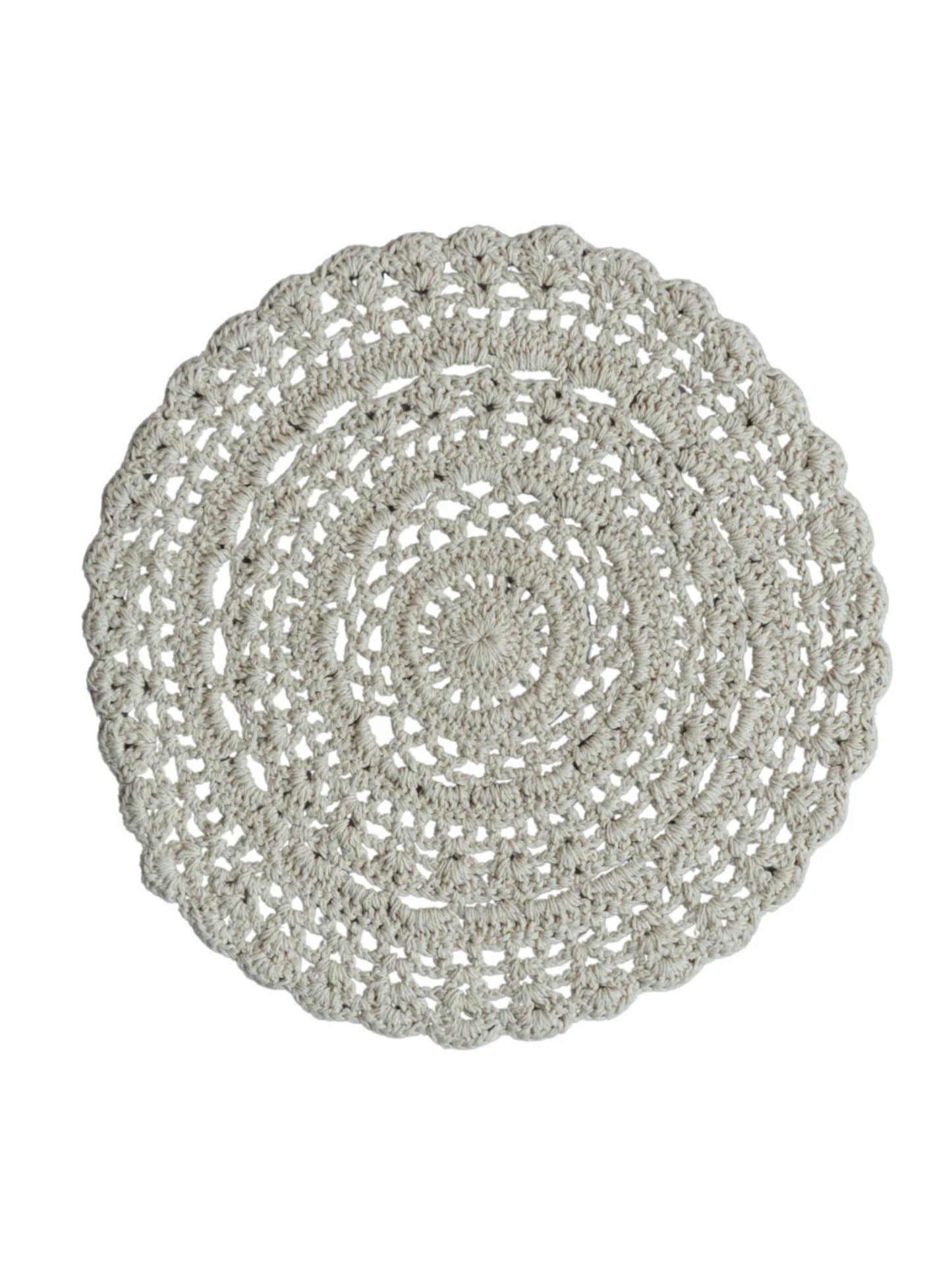 Recycled Cotton Blend Crocheted Placemat