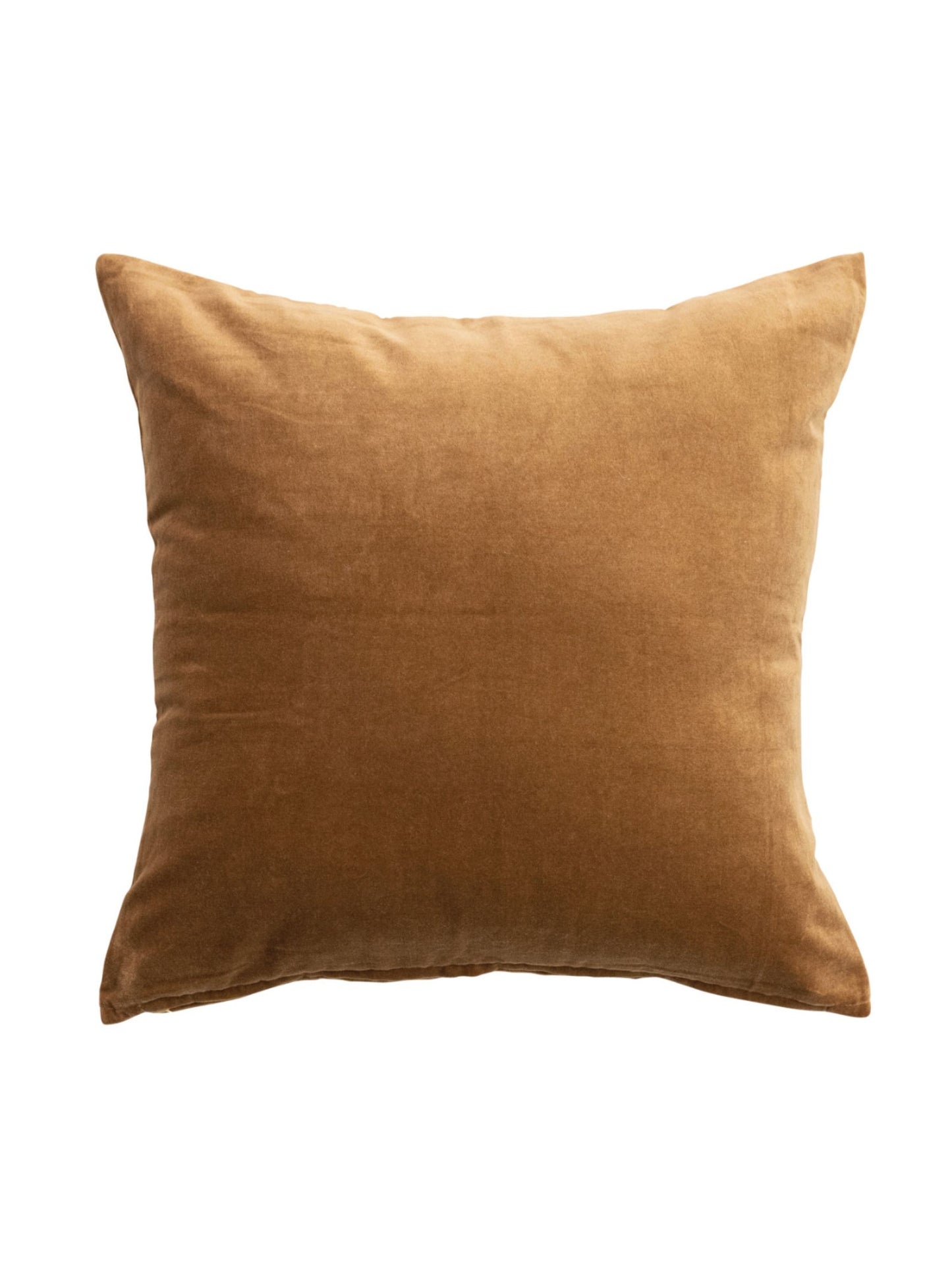 Cotton Velvet Pillow, Brown