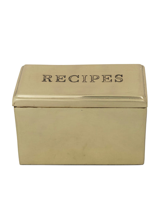 Etched Stainless Steel "Recipes" Box