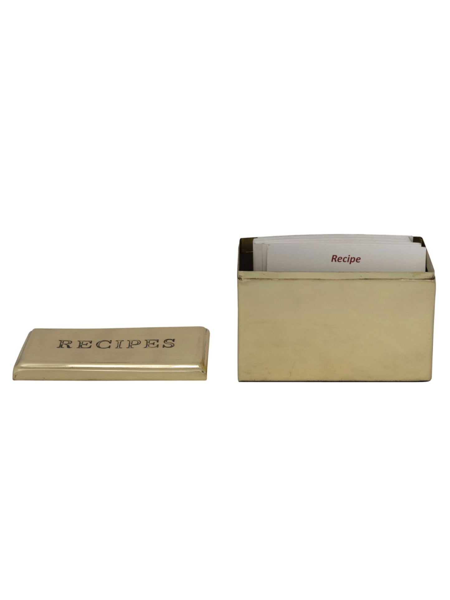 Etched Stainless Steel "Recipes" Box