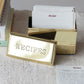 Etched Stainless Steel "Recipes" Box