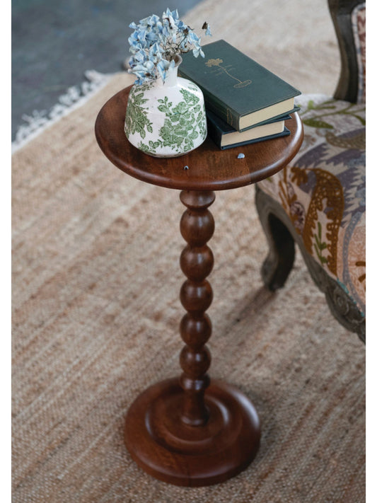 Mango Wood Turned Martini Table - Pick Up Only