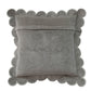 Square Cotton Velvet Pillow with Scalloped Flange & Stitched Edge, Green