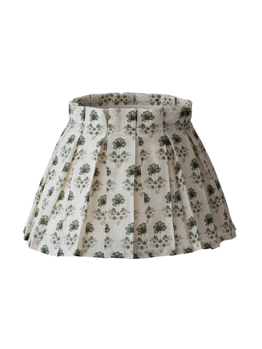 Cotton Blend Box Pleated Clip-on Lampshade w/ Removable Cover