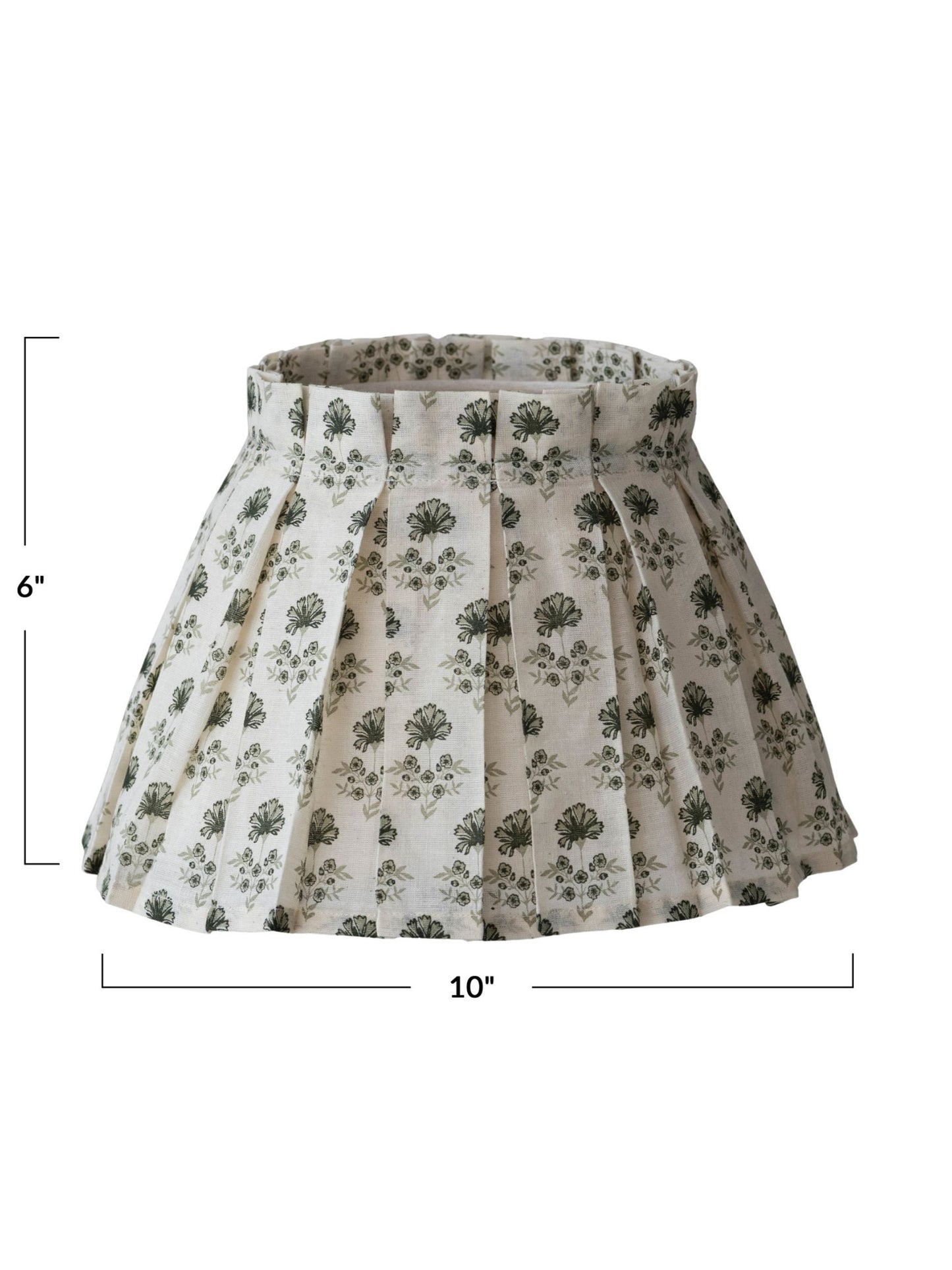 Cotton Blend Box Pleated Clip-on Lampshade w/ Removable Cover