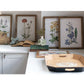 Wood Framed Glass Wall Decor with Flowers - Pick Up Only