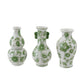 Hand-Painted Stoneware Vase with Floral Design