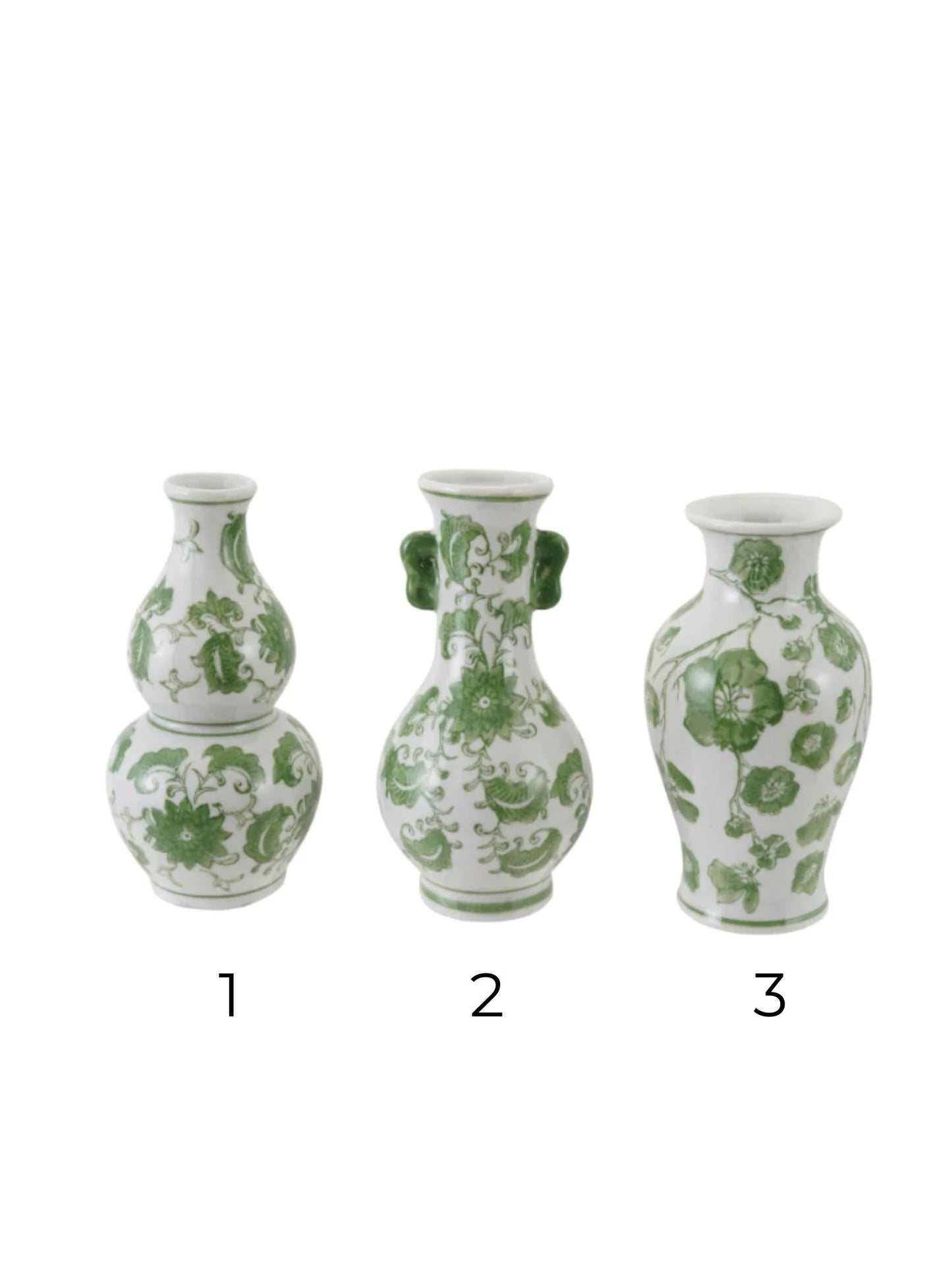 Hand-Painted Stoneware Vase with Floral Design