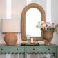 Hand-Woven Rattan Framed Arched Wall Mirror - Pick Up Only