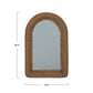 Hand-Woven Rattan Framed Arched Wall Mirror - Pick Up Only