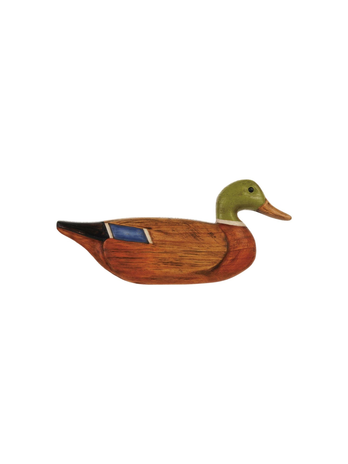 Hand-Painted Carved Wood Mallard Wall Decor