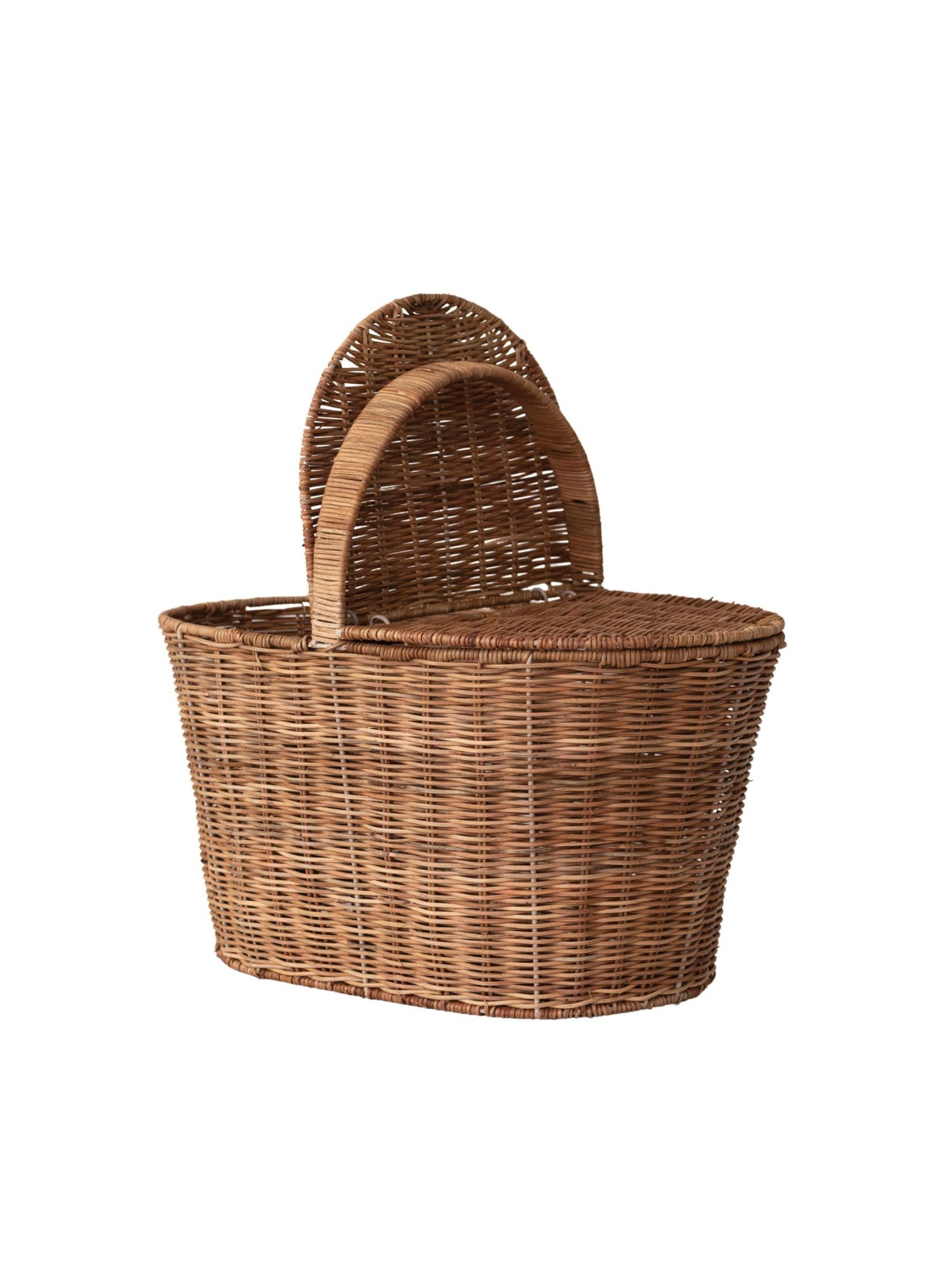 Decorative Hand-Woven Rattan Picnic Basket