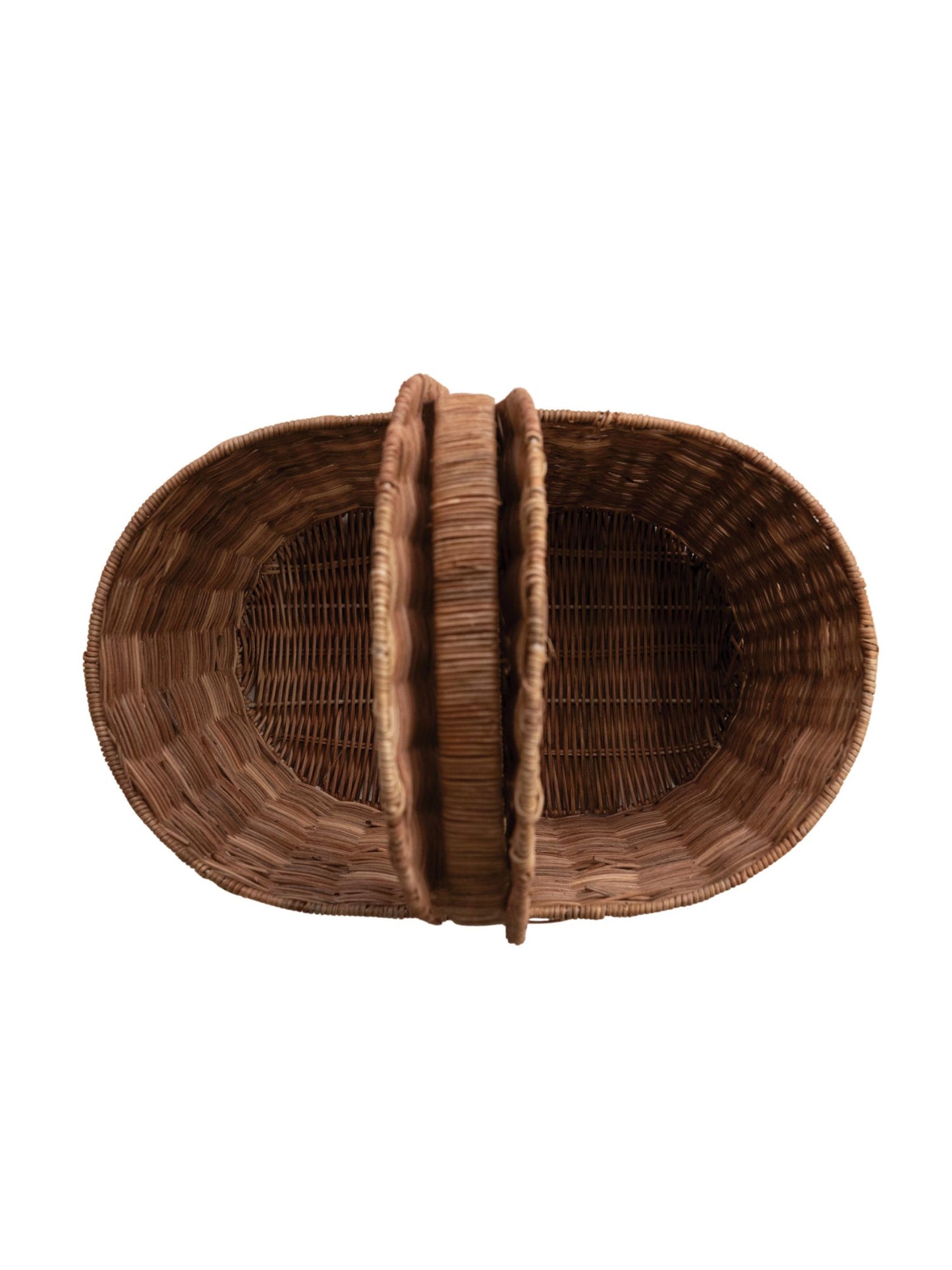 Decorative Hand-Woven Rattan Picnic Basket