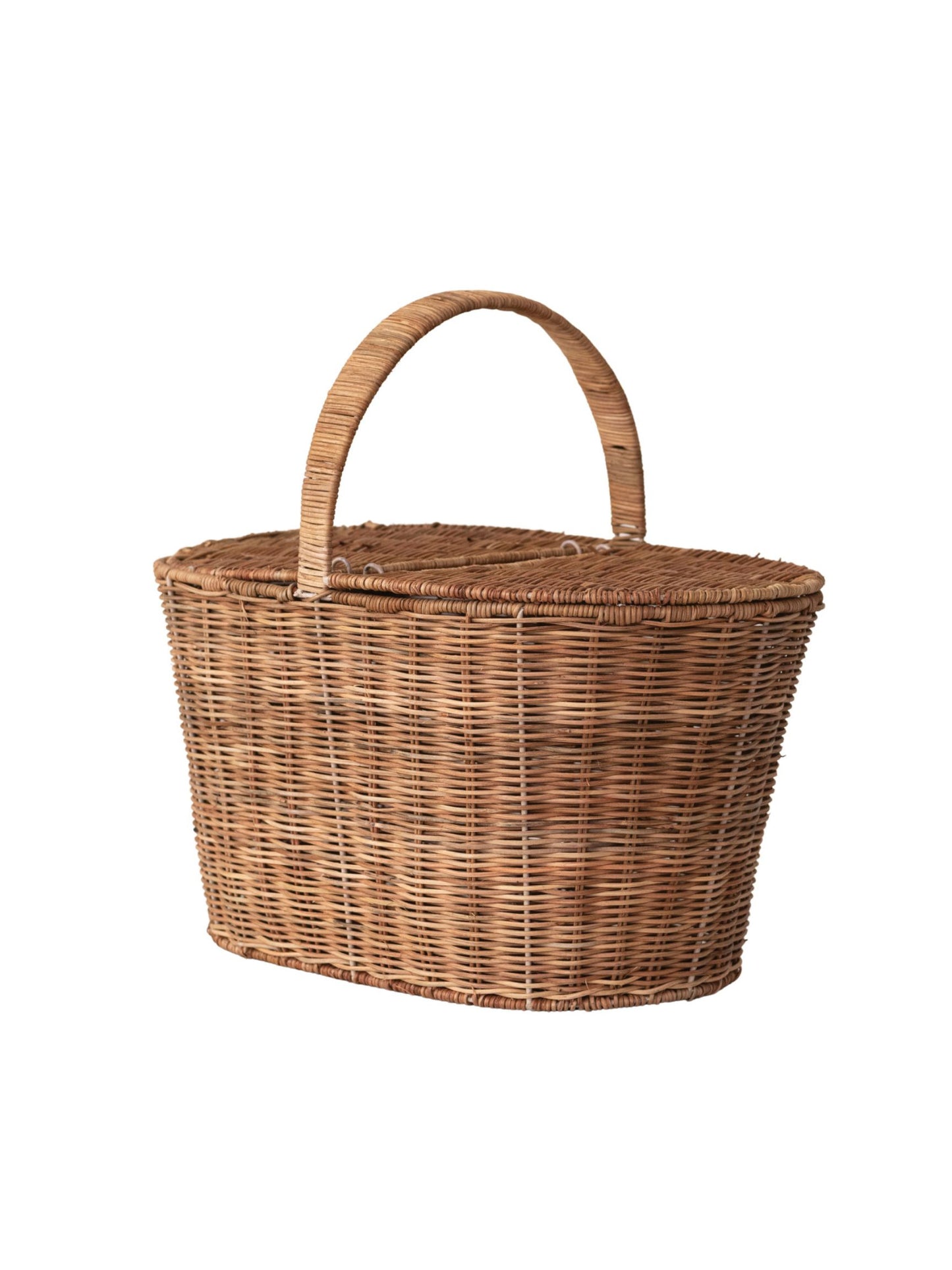 Decorative Hand-Woven Rattan Picnic Basket