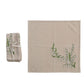 Embroidered Lily of the Valley Cotton & Linen Napkin Set