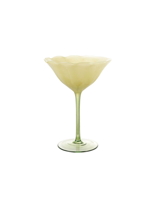 8 oz. Flower Shaped Stemmed Coupe Glass