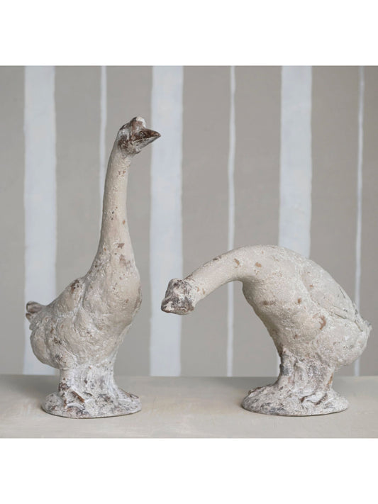 Resin Standing Goose, Heavily Distressed Finish - Pick Up Only