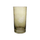 14 oz. Green Drinking Glass w/ Etched Botanicals