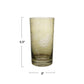 14 oz. Green Drinking Glass w/ Etched Botanicals