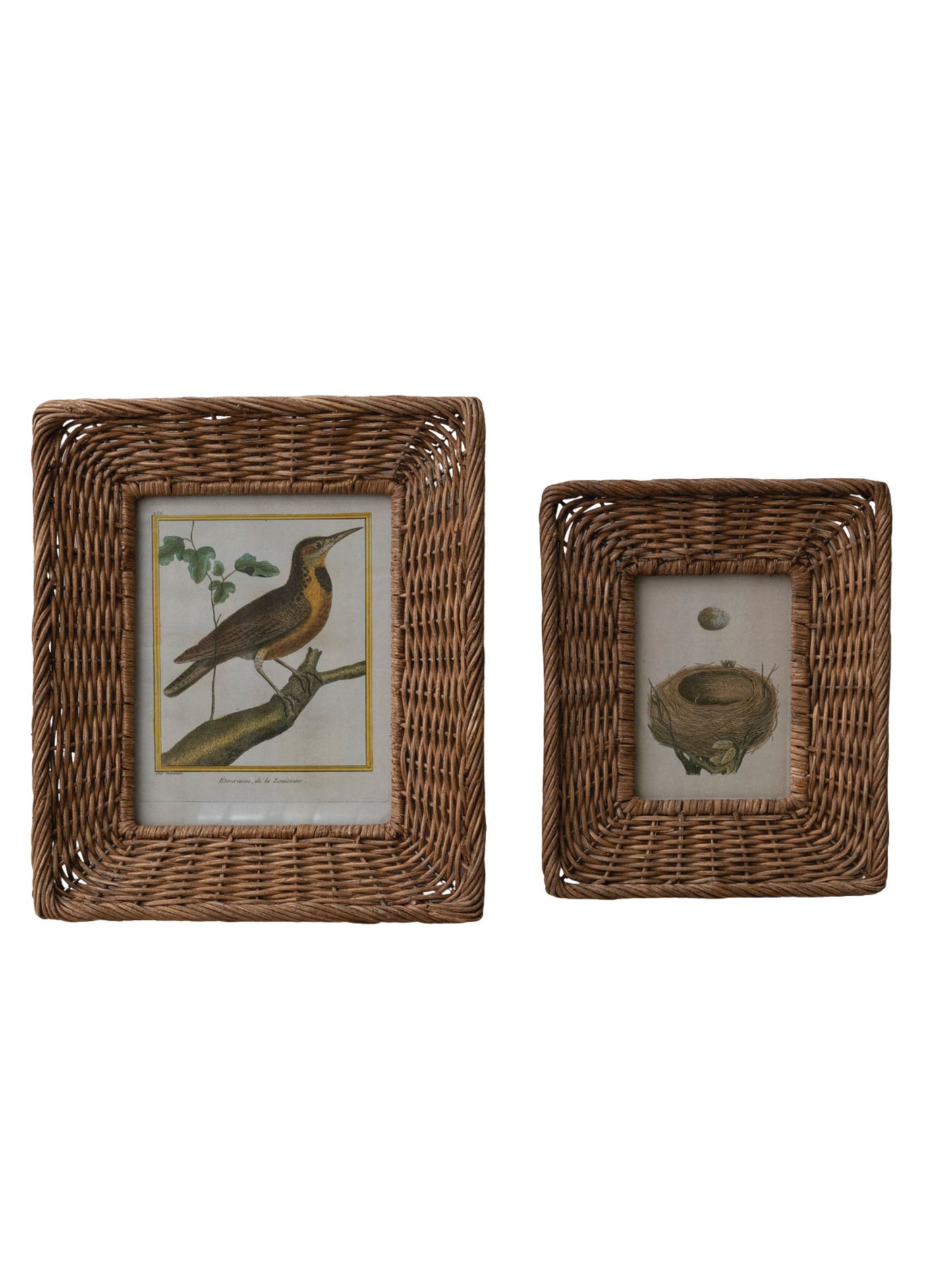Hand-Woven Wicker Photo Frame