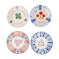 Hand-Painted Stoneware Scalloped Plate with Botanicals