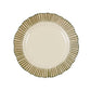 Hand-Painted Stoneware Scalloped Plate with Striped Border