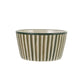 Hand-Painted Stoneware Striped Bowl