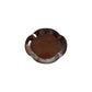 Brown Stoneware Scalloped Plate - M