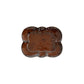 Brown Stoneware Scalloped Plate - L