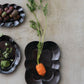 Brown Stoneware Scalloped Plate - L