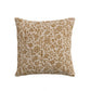 18" Square Cotton Pillow w/ Kantha Stitch & Floral Pattern