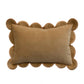 Cotton Velvet Lumbar Pillow w/ Scalloped Flange