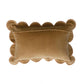 Cotton Velvet Lumbar Pillow w/ Scalloped Flange
