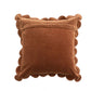 18" Square Cotton Velvet Pillow- Brown