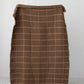 Brown Cotton Waffle Weave Throw w/ Grid Pattern