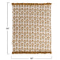 Cotton Slub Printed Throw w/ Velvet Ruffle