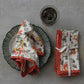 Cotton & Linen Printed Napkins w/ Fringe Detail