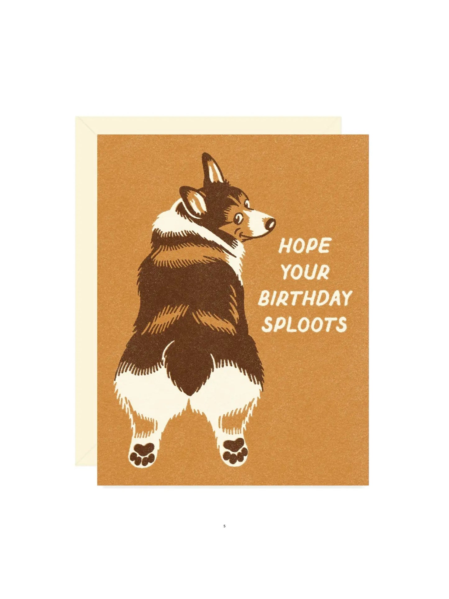 Corgi Sploots Birthday Greeting Card