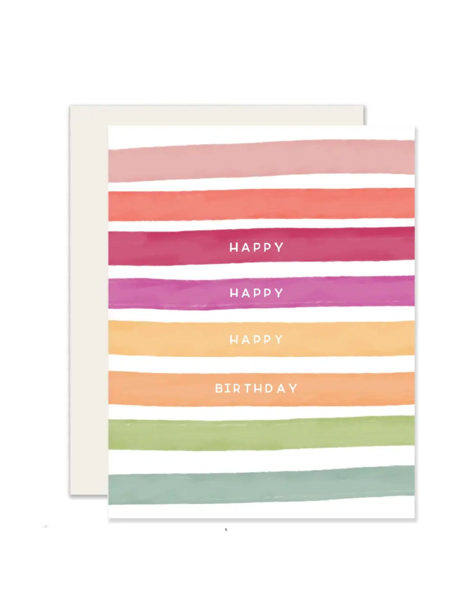 Happy Stripes Birthday Card