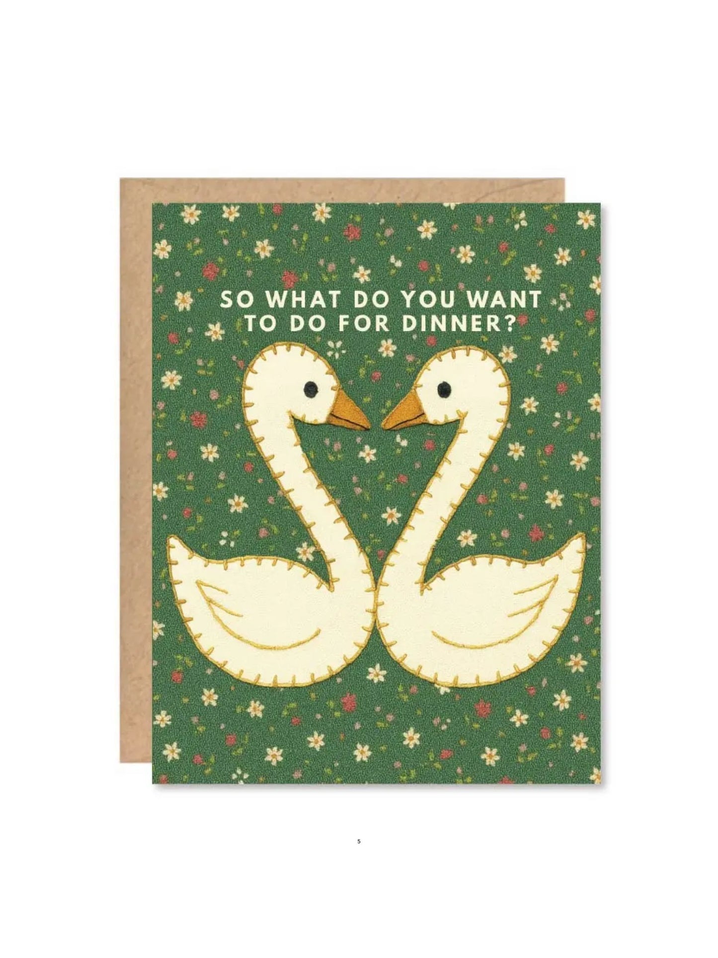 Kissing Swans Card