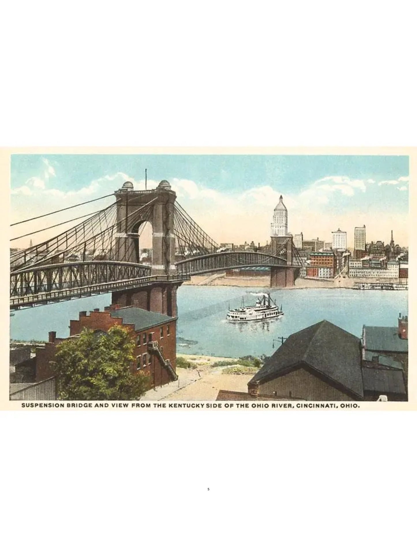 Suspension Bridge over Ohio River Magnet
