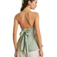 Satin Lace Strapless Flared Top