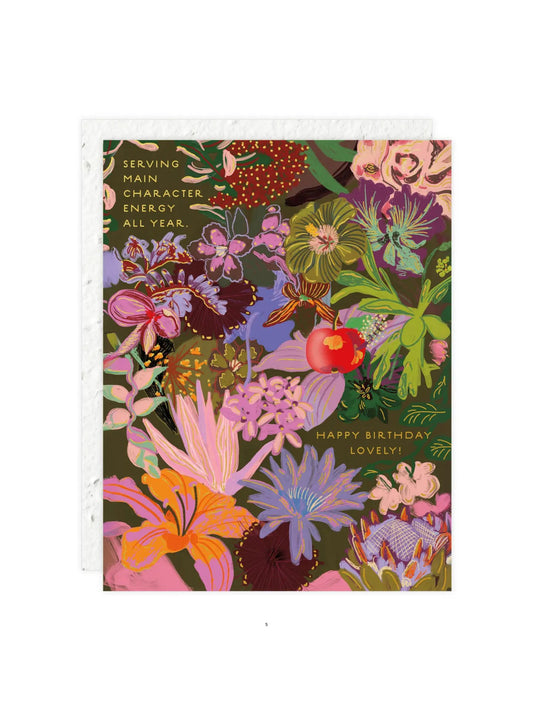Midnight Blooms Birthday Card