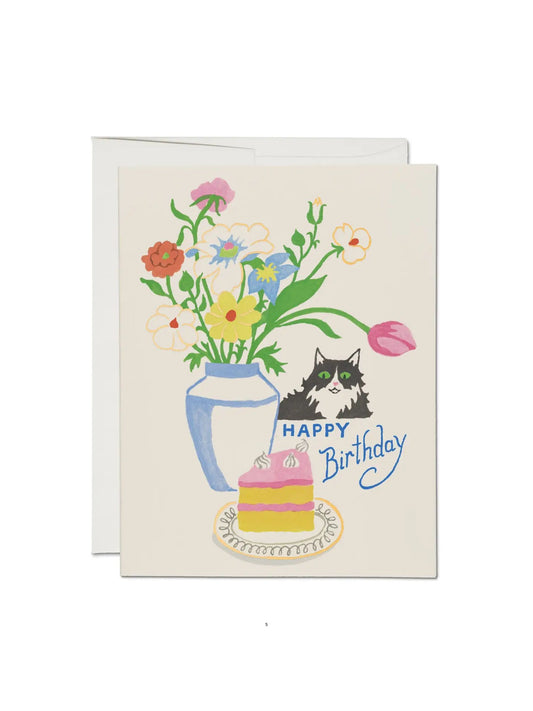Cats Love Cake greeting card