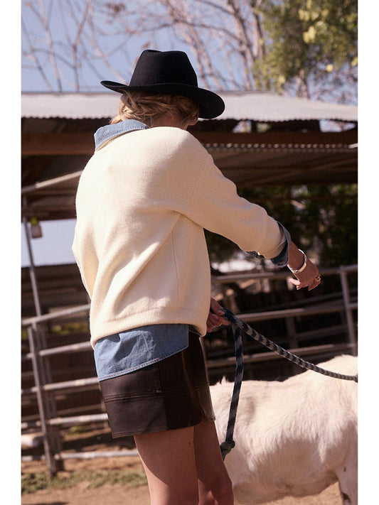 Essential Crewneck Knit - Banana