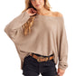 Oversized Batwing Pullover Knit Sweater