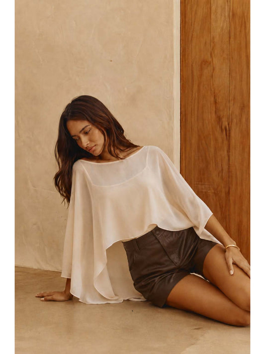 Chiffon Sheer Poncho w/ Cami