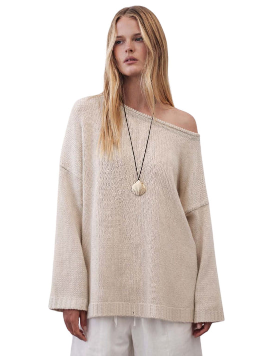 Off Shoulder Tunic Sweater