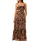 Paisley Ruffle Tiered Maxi Dress