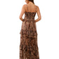 Paisley Ruffle Tiered Maxi Dress